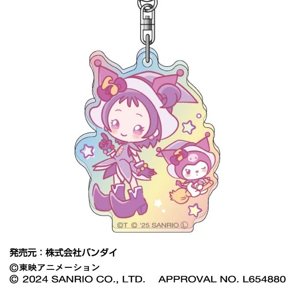 『おジャ魔女どれみ×サンリオキャラクターズ』アクリルキーホルダー オーロラTYPE  04 おんぷ×クロミ